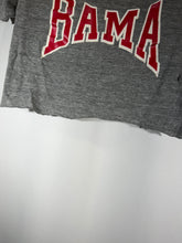 Load image into Gallery viewer, 1970's Bama X Russell Spellout Grey Cropped T-Shirt Youth Medium
