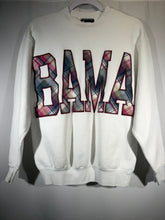 Load image into Gallery viewer, Vintage Bama Spellout White Plaid Crewneck Sweatshirt XS
