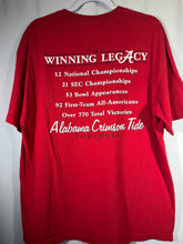 Load image into Gallery viewer, Alabama Football "Legacy of Winning" Crimson T-Shirt Large
