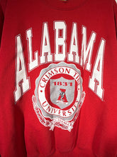 Load image into Gallery viewer, Vintage Alabama X Nutmeg Crest Crimson Crewneck Sweatshirt M/L
