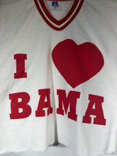 Load image into Gallery viewer, 1980's "I Love Bama" Russell White Cropped Shirt Women's Small
