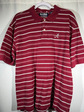 Load image into Gallery viewer, Alabama X Crable Sportswear Crimson Striped Polo Shirt Large
