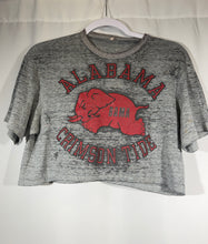 Load image into Gallery viewer, 1970's-80's Alabama Thin Grey Cropped Shirt Small
