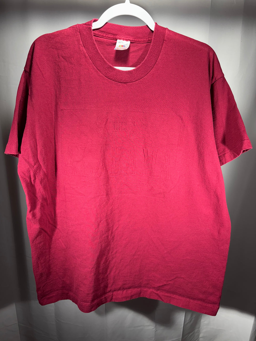 Vintage Alabama Crimson Embossed T-Shirt Large