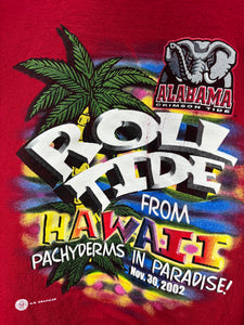 2002 Alabama vs Hawaii Crimson T-Shirt XL