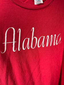 Vintage Alabama Spellout Delta Crimson T-Shirt Medium
