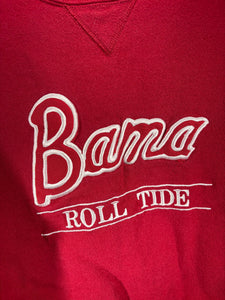 Vintage Bama Russell Athletic Crimson Crewneck Sweatshirt Youth Large