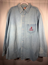 Load image into Gallery viewer, Alabama X Red Oak Denim Button Down Shirt XL
