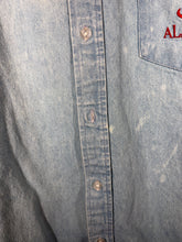 Load image into Gallery viewer, Alabama X Red Oak Denim Button Down Shirt XL
