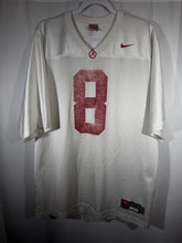 Load image into Gallery viewer, Alabama X Nike #8 White Faded Mesh Football Jersey Large
