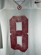 Load image into Gallery viewer, Alabama X Nike #8 White Faded Mesh Football Jersey Large
