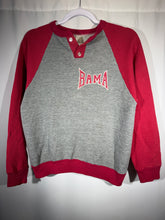 Load image into Gallery viewer, 1970's Bama X Russell Grey/Crimson Henley Sweatshirt XS
