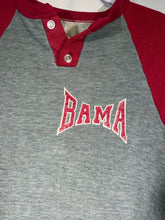 Load image into Gallery viewer, 1970's Bama X Russell Grey/Crimson Henley Sweatshirt XS
