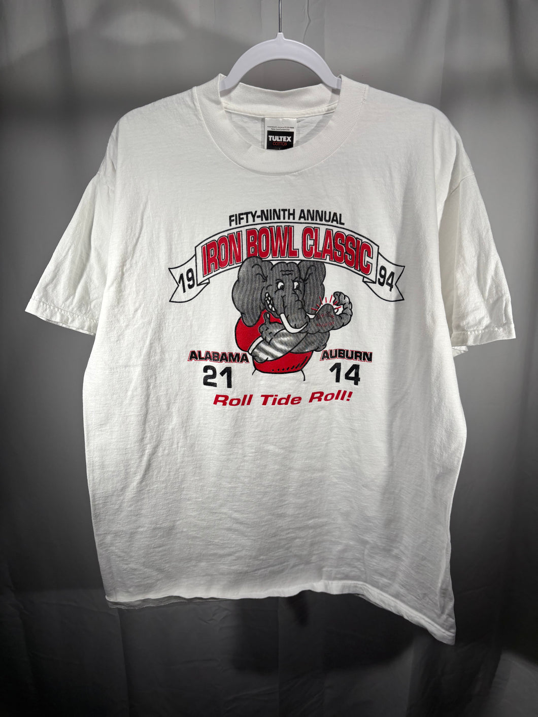 1994 Iron Bowl Classic White Game Day T-Shirt Large
