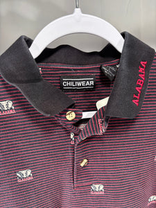 Vintage Alabama Striped Polo Shirt Large