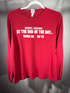 2015 Iron Bowl Crimson Long Sleeve Shirt Small