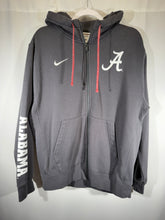 Load image into Gallery viewer, Alabama X Nike Team Issued Dark Grey Zip Up W Hood Medium
