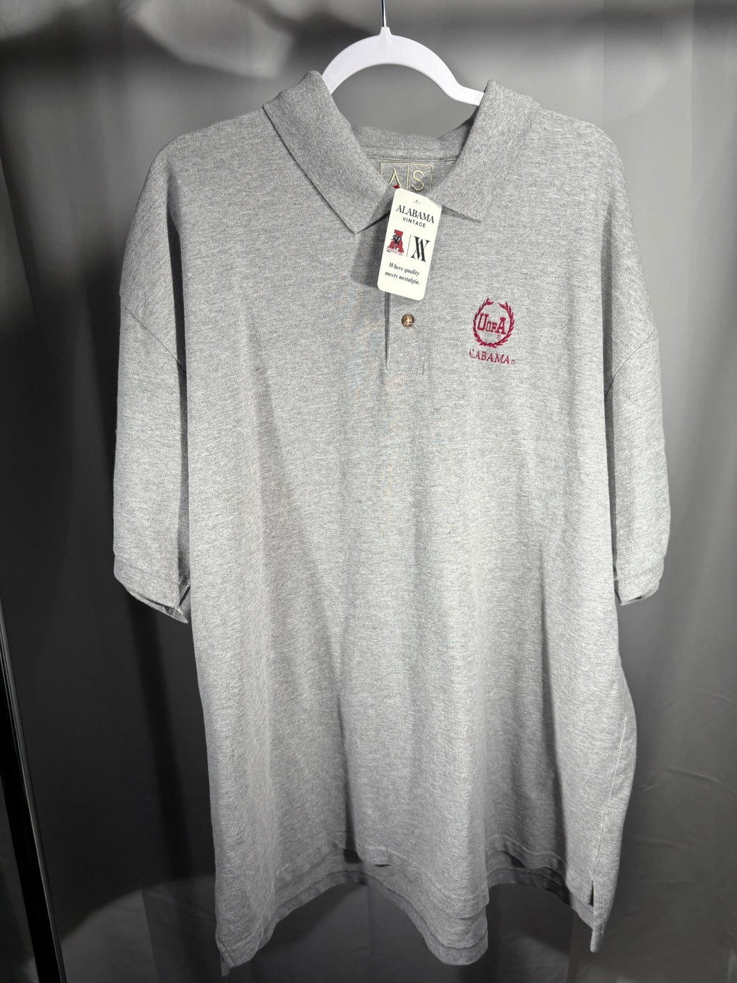 Alabama Grey Embroidered Polo Shirt XXL 2XL - Alabama VTG