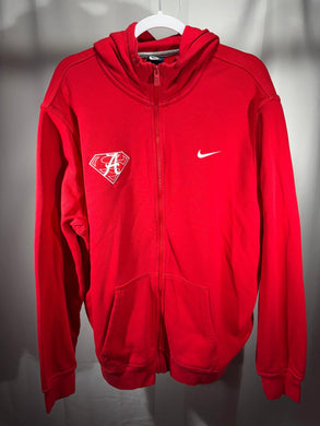Alabama Team Issued Superman Zip Up Hoodie Jacket XXL 2XL - Alabama VTG