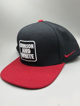 Load image into Gallery viewer, Alabama X Nike Team Issued Black/Red Two Tone Flatbill Snapback Hat - Alabama VTG

