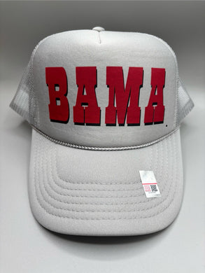 Bama Big Print Spellout Trucker Snapback Hat - Alabama VTG