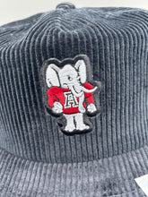 Load image into Gallery viewer, Corduroy Big Al Patch Snapback Hat - Black - Alabama VTG
