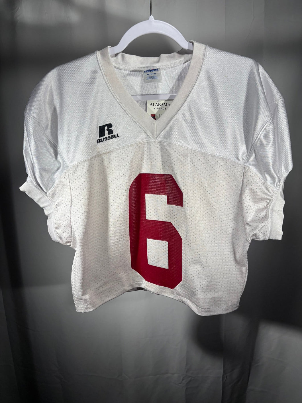 Cropped 6 Team Issued Alabama Football Jersey Medium - Alabama VTG
