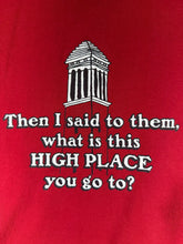 Load image into Gallery viewer, Ezekiel 20:29 Denny Chimes Crimson T-Shirt Boxy Cropped Small - Alabama VTG
