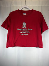 Load image into Gallery viewer, Ezekiel 20:29 Denny Chimes Crimson T-Shirt Boxy Cropped Small - Alabama VTG

