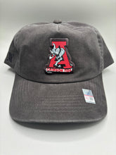 Load image into Gallery viewer, Faded Black Vault A Patch Unstructured Snapback Hat - Alabama VTG
