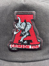 Load image into Gallery viewer, Faded Black Vault A Patch Unstructured Snapback Hat - Alabama VTG
