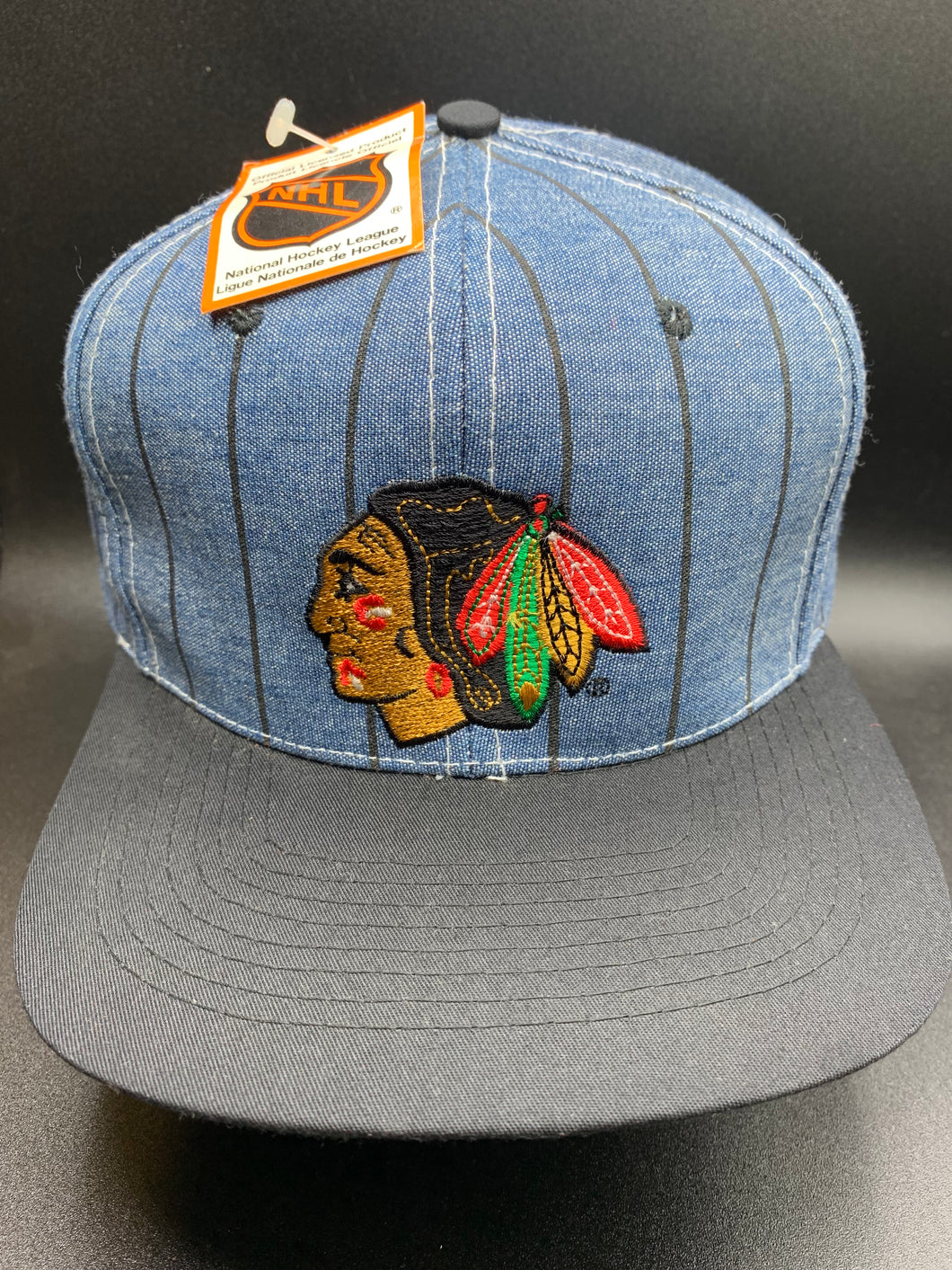 Vintage Chicago Blackhawks Pinstripes Snapback Hat