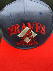 atlanta braves vintage snapback hat