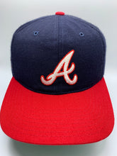 Vintage New 90s Atlanta Braves Snapback Hat Cap Blockhead