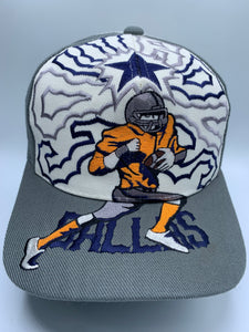 Vtg Pin Stripe Dallas Cowboy Snapback Hat