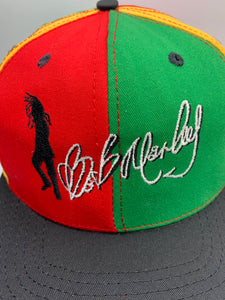 Vintage Bob Marley Color Block Snapback Hat
