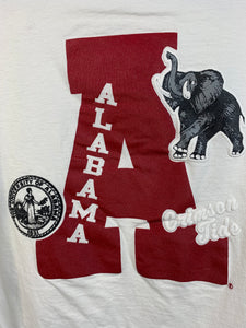 Vintage Alabama Puffy Print Long Sleeve Shirt Medium