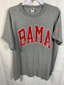 Vintage Bama Spellout Grey Russell T-Shirt XL