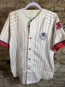 Vintage Starter X Alabama Rare Pinstripes Baseball Jersey Large