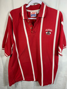 Vintage Alabama Striped Polo Shirt XL