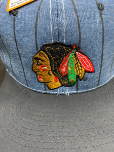 Vintage Chicago Blackhawks Pinstripes Snapback Hat