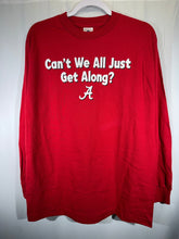 Load image into Gallery viewer, Iron Bowl "Can't We All Just Get Along?" Long Sleeve Crimson Shirt Medium - Alabama VTG
