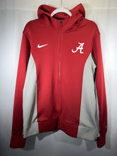 Load image into Gallery viewer, Nike Elite X Alabama Basketball Team Issued Crimson/Grey Zip Up W Hood Small - Alabama VTG
