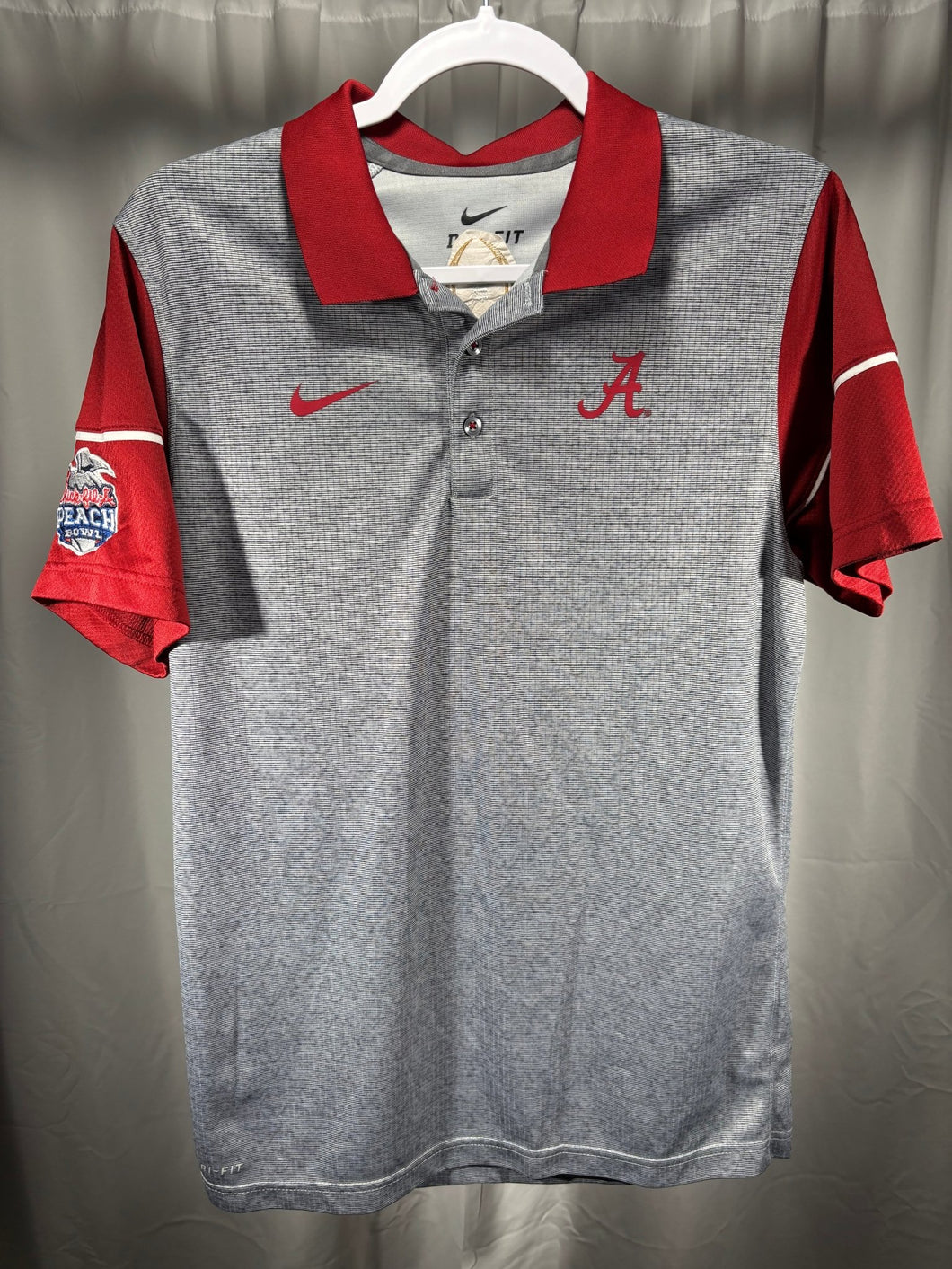 Nike X Alabama Grey Team Issued CFP Playoff Polo Small - Alabama VTG