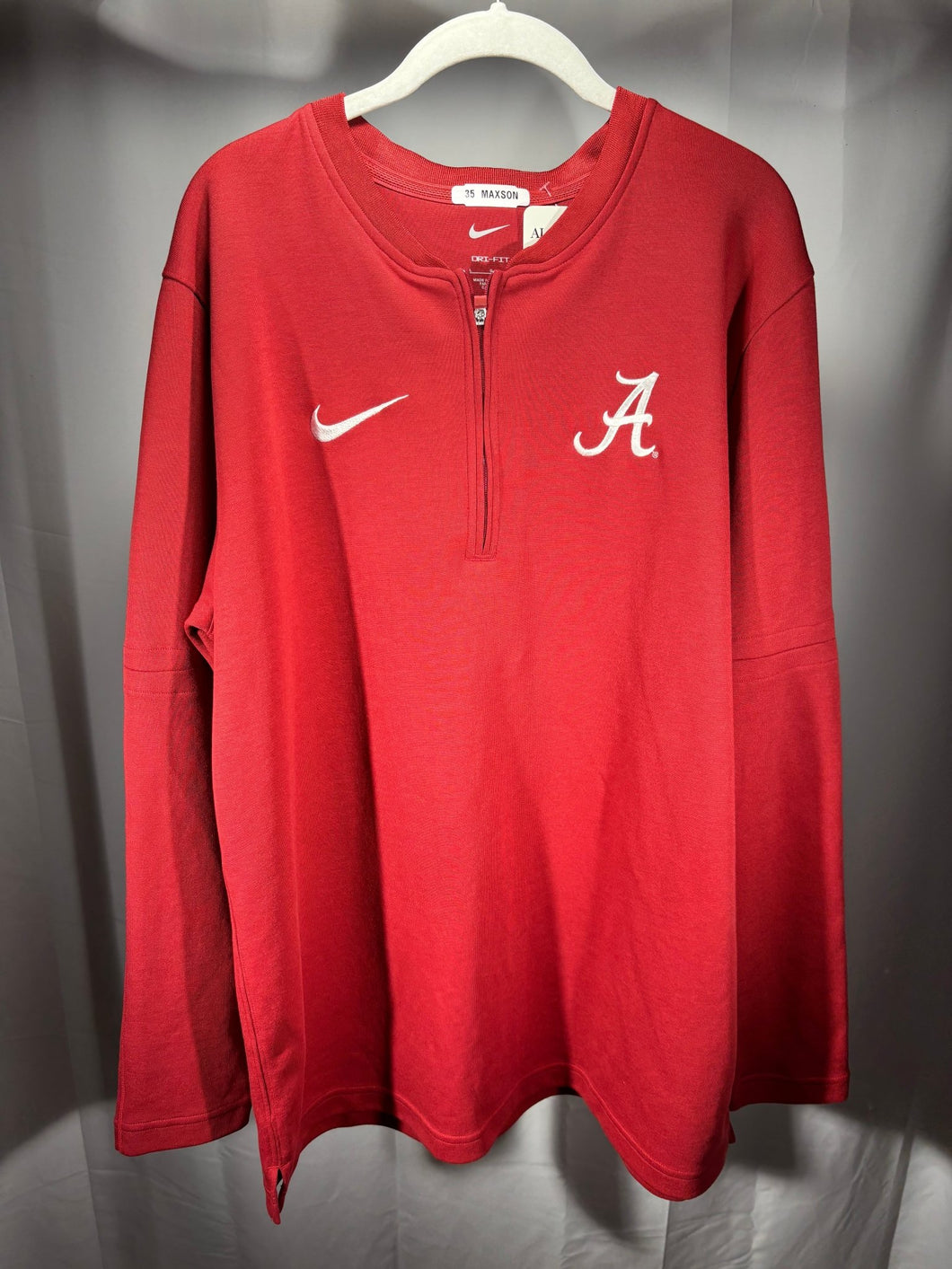Nike X Alabama Team Issued Crimson Half Zip Large - Alabama VTG