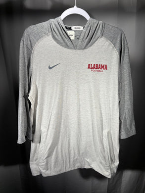 Nike X Alabama Team Issued Grey Lightweight Warmup with Hood Large - Alabama VTG