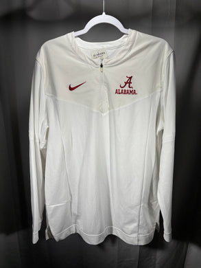 Nike X Alabama Team Issued White Half Zip Large - Alabama VTG