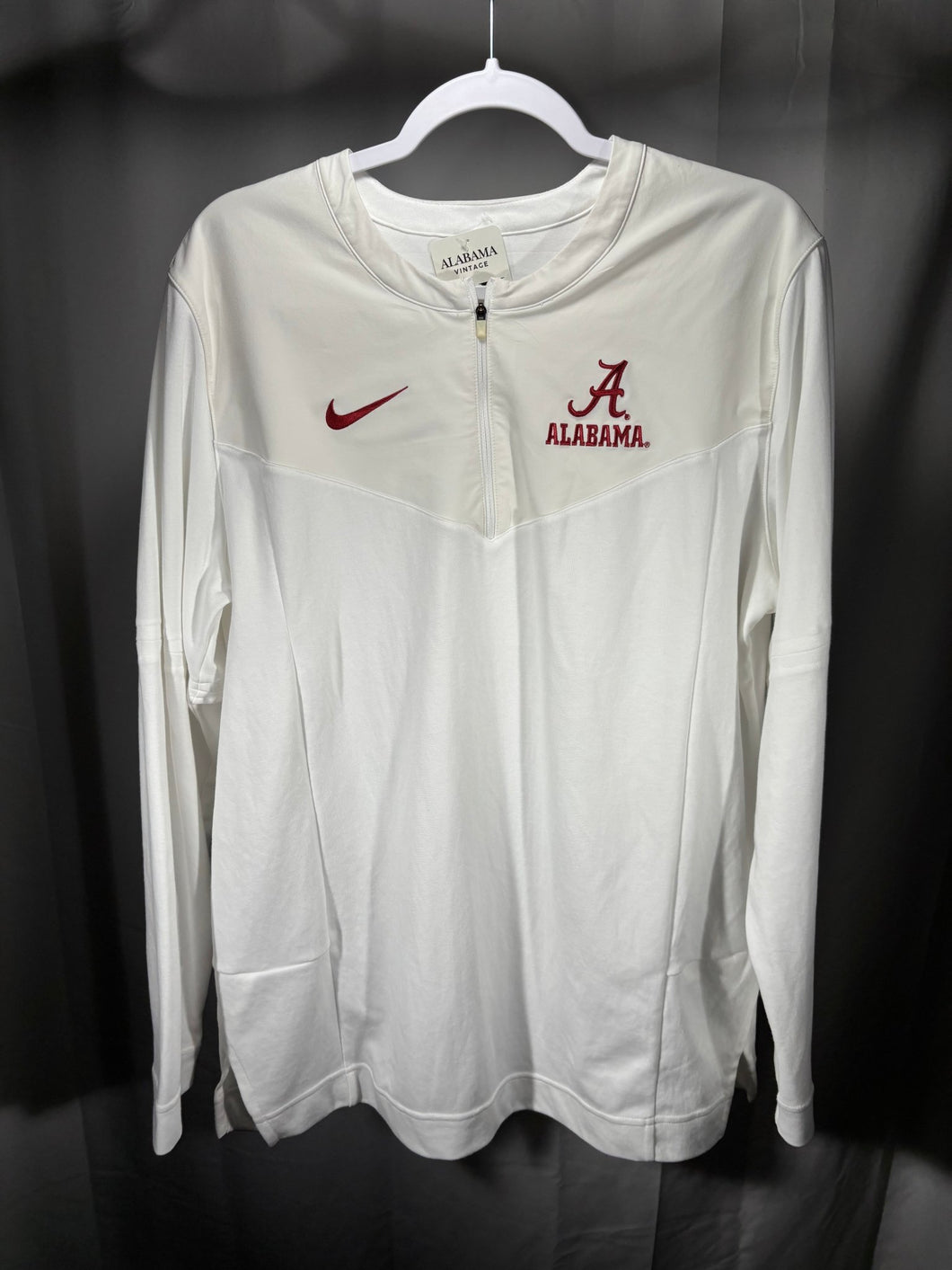 Nike X Alabama Team Issued White Half Zip Large - Alabama VTG