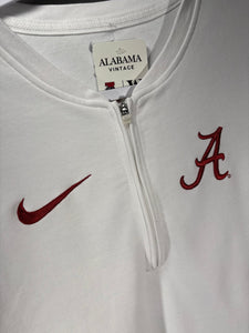 Nike X Alabama Team Issued White Half Zip Small - Alabama VTG