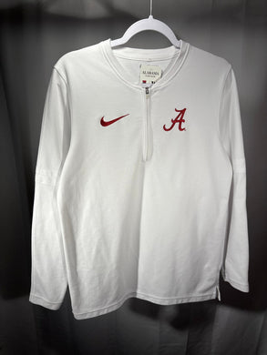 Nike X Alabama Team Issued White Half Zip Small - Alabama VTG